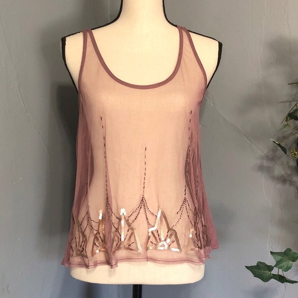 Decree Tops - DECREE Purple Mesh Tank with Embezzlement